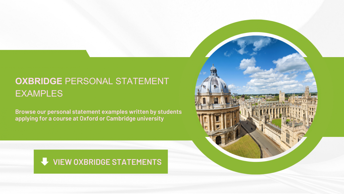 examples of oxbridge personal statements